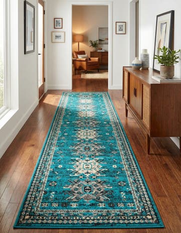 3' x 16' 5 Heris Runner Rug