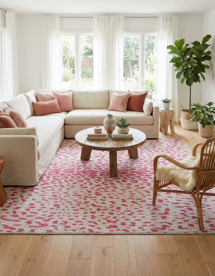 Detail image of 10' x 10'  Washable Safari Indoor / Outdoor Square Rug