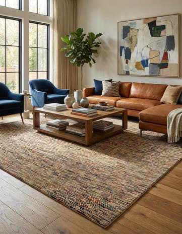 8' x 10' 2 Hand Knotted Modern Ziegler Wool Rug
