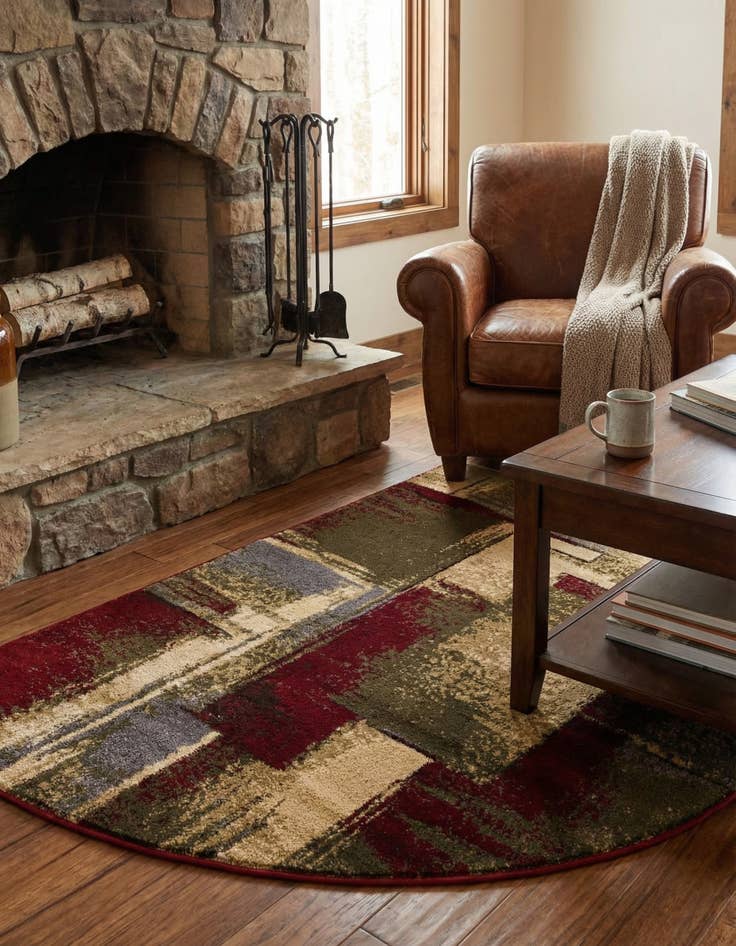 Detail image of 2' 7 x 4' Coffee Shop Hearth Rug