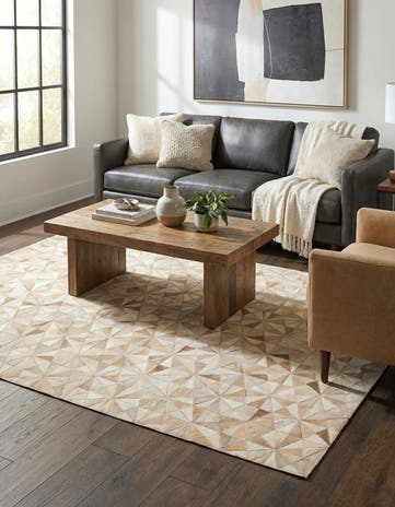 4' x 6' Cowhide Stocks Rug