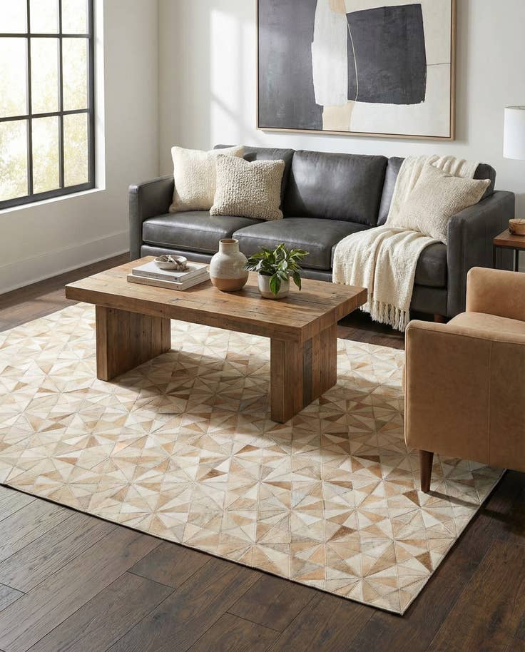 Detail image of 4' x 6' Cowhide Stocks Rug
