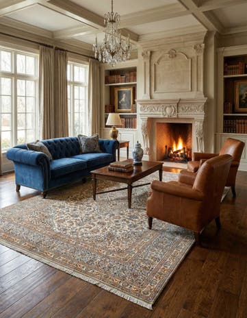 9' 11 x 13' 3 Kashan Wool Rug