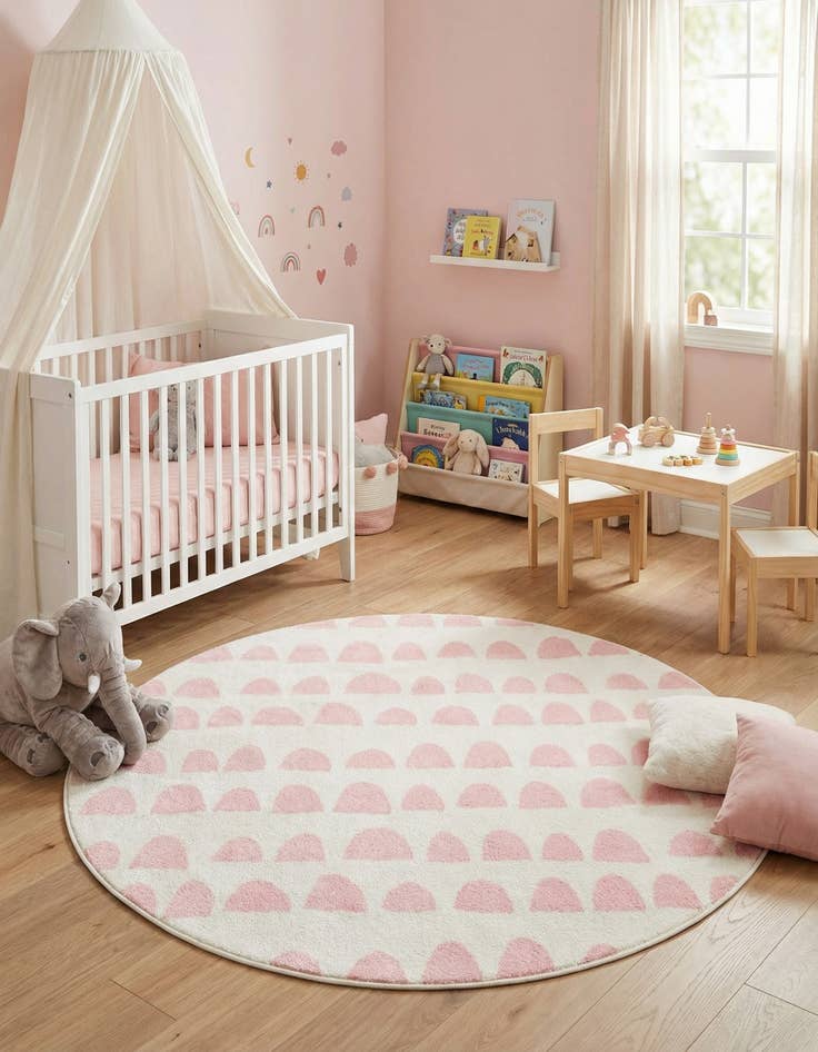 Detail image of 5' x 5' Whimsy Kids Round Rug