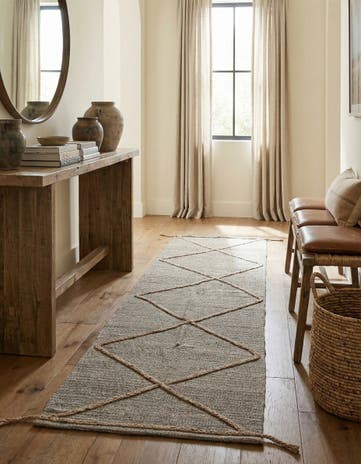 2' x 7' 10 Hand Woven Kilim Modern Wool Runner Rug