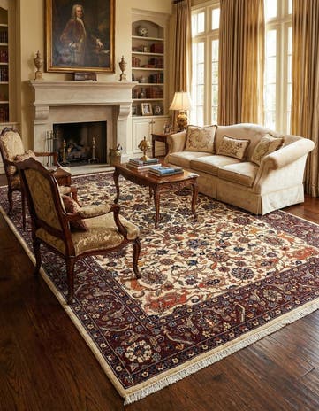 7' 9 x 11' 3 Sarouk Wool Rug