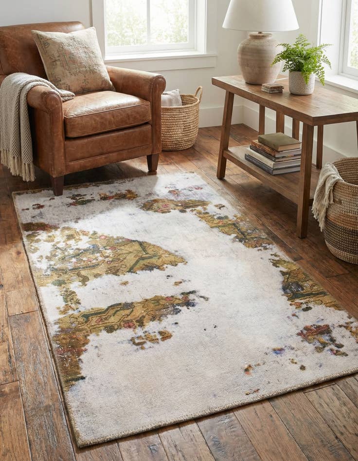 Detail image of 2' 6 x 4' 7  Hand Knotted Ultra Vintage Persian Wool Runner Rug