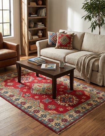3' 3 x 5' Hand Knotted Kazak Rug