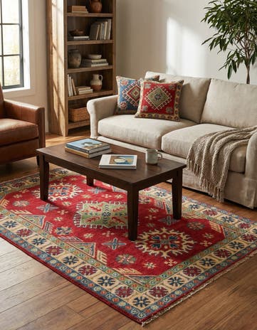 3' 3 x 5' Hand Knotted Kazak Rug