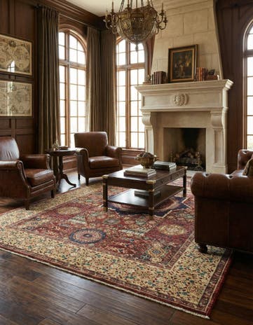 6' 8 x 9' 7 Hand Knotted Mamluk Ziegler Oriental Rug