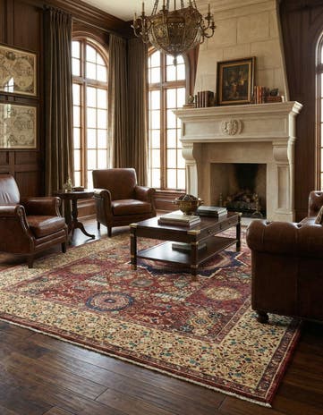 6' 8 x 9' 7 Hand Knotted Mamluk Ziegler Oriental Rug