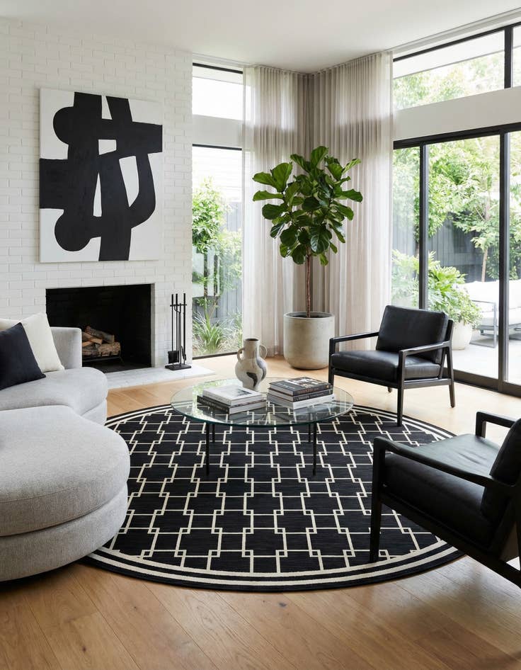 Detail image of Jill Zarin 10' x 10' Metropolitan Uptown Round Rug