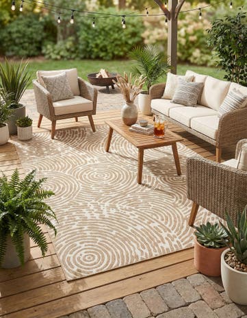 6' x 9' Easy-Clean Modern Indoor / Outdoor Rug