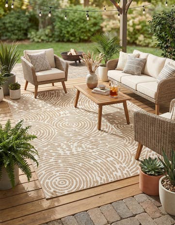 6' x 9' Easy-Clean Modern Indoor / Outdoor Rug