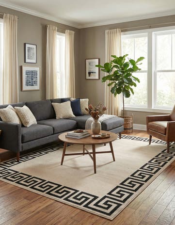 7' x 10' Greek Key Rug