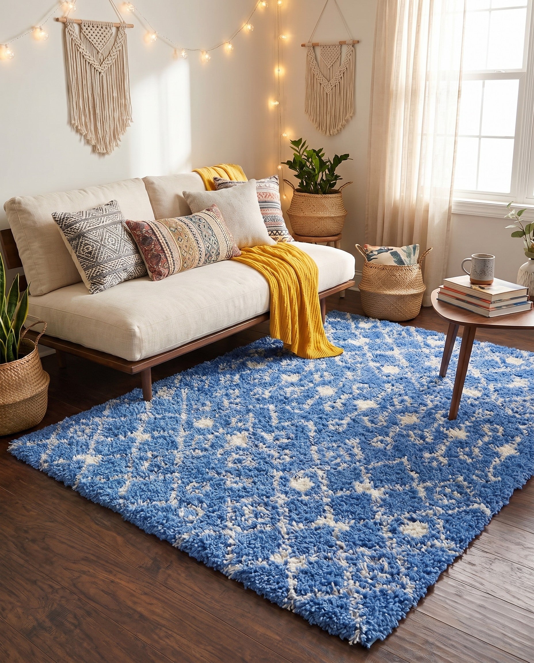4' x 6' Moroccan Trellis Shag Rug