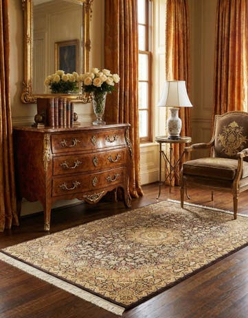 3' 3 x 4' 11 Ghom Silk Rug