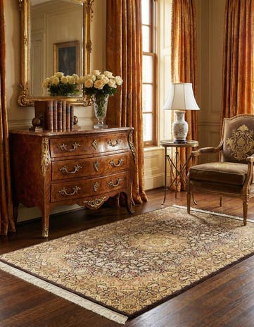 3' 3 x 4' 11 Ghom Silk Rug