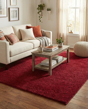  5' x 8' Solid Shag Rug