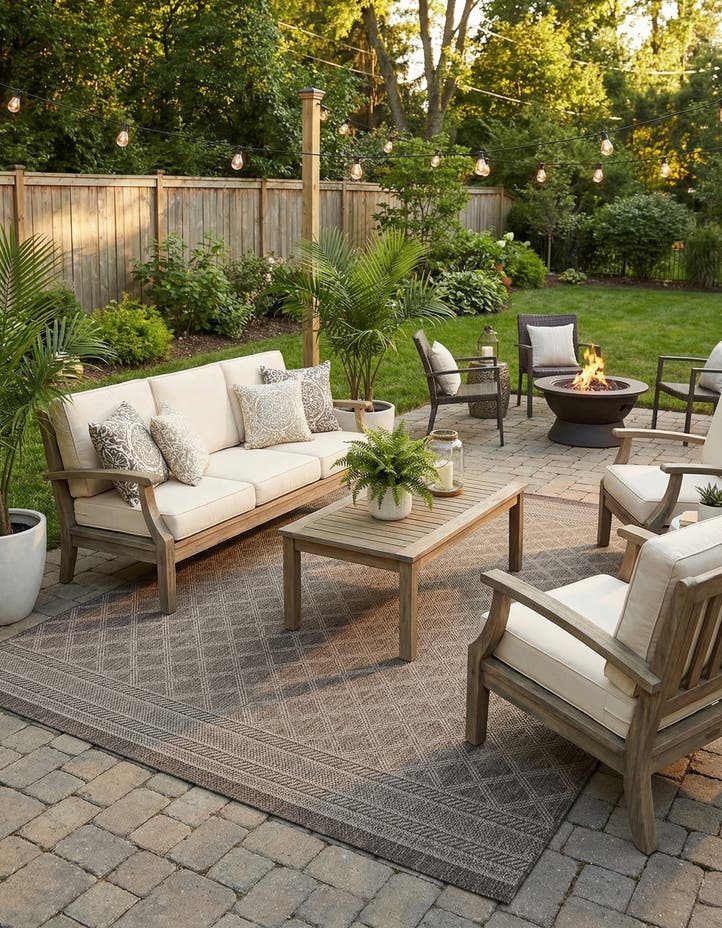 7' 10 x 10' Easy-Clean Lattice Indoor / Outdoo...