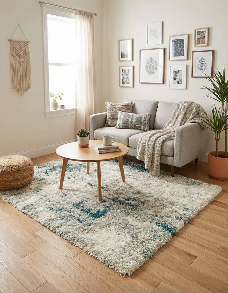 Detail image of  4' x 4' Soft Touch Shag Square Rug