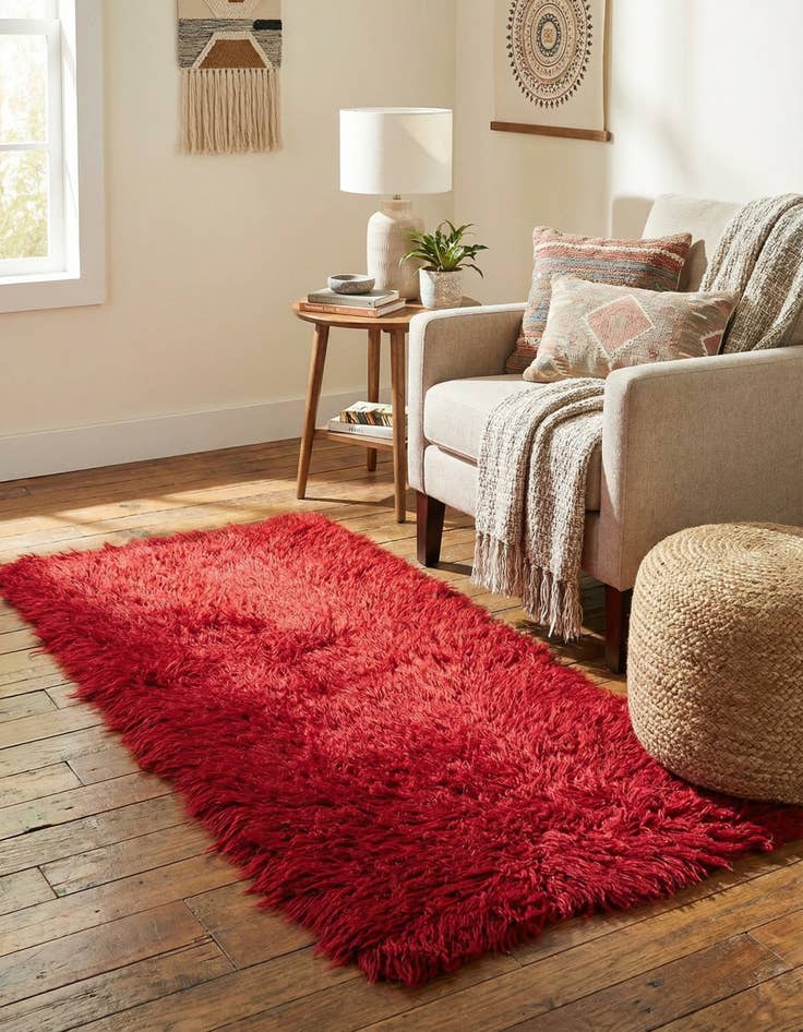 Detail image of  2' x 4' 2  Hand Knotted Moroccan Wool Runner Rug