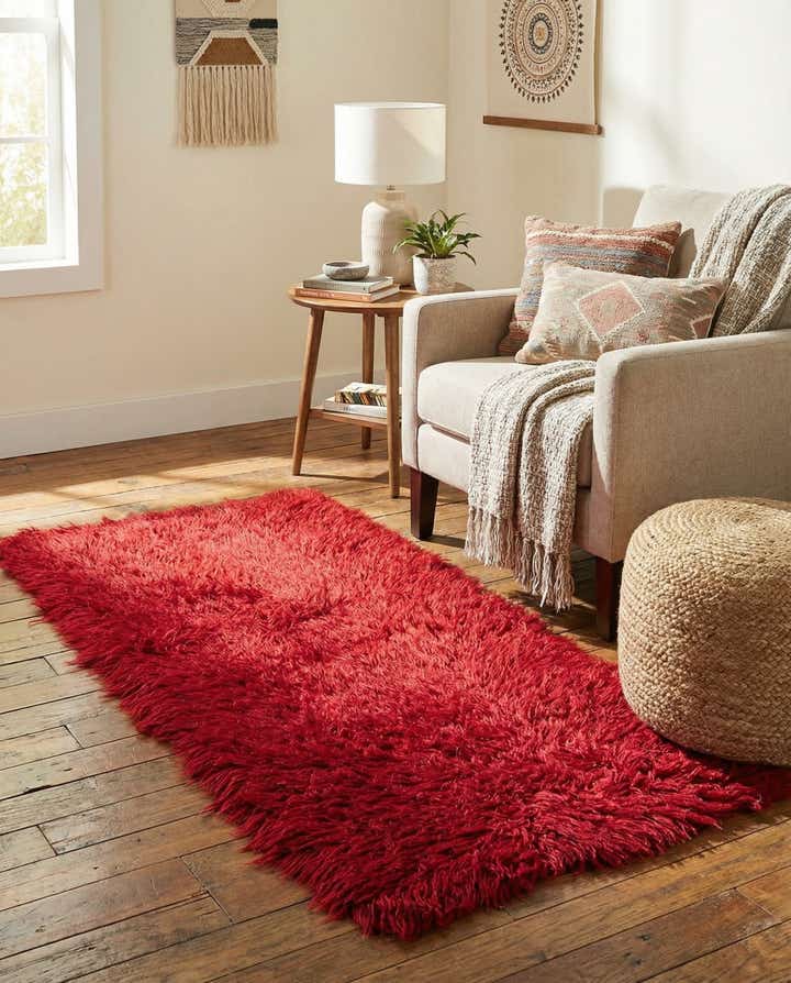 2' x 4' 2 Hand Knotted Moroccan Wool Runner Rug