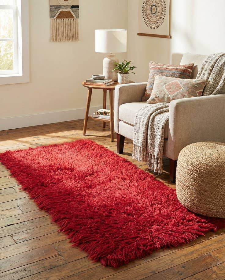 Detail image of 2' x 4' 2 Hand Knotted Moroccan Wool Runner Rug