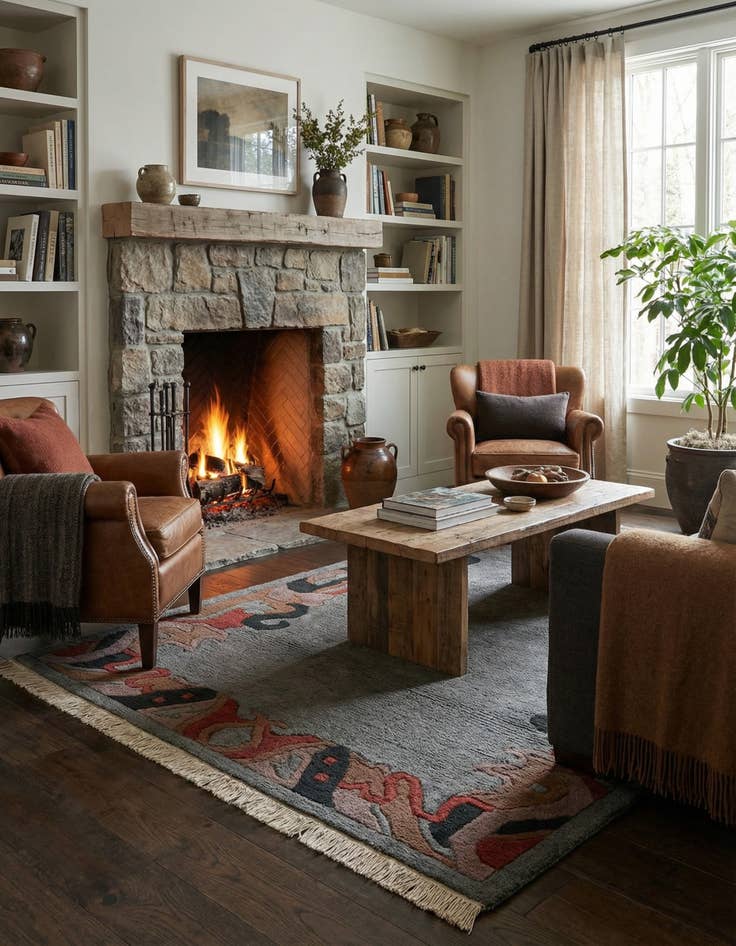 Detail image of 4' x 5' 10  Hand Knotted Tibet Wool Rug