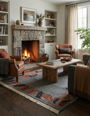 4' x 5' 10 Hand Knotted Tibet Wool Rug