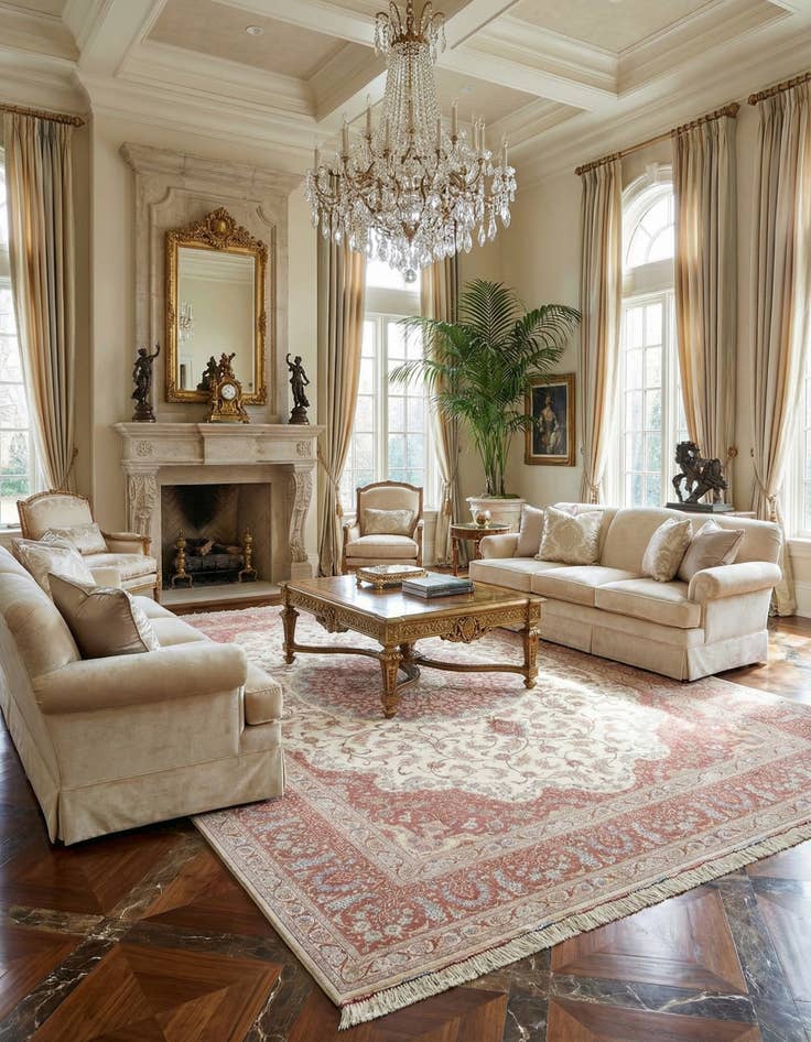 Detail image of 8' 3 x 11' 6 Ghom Silk Rug