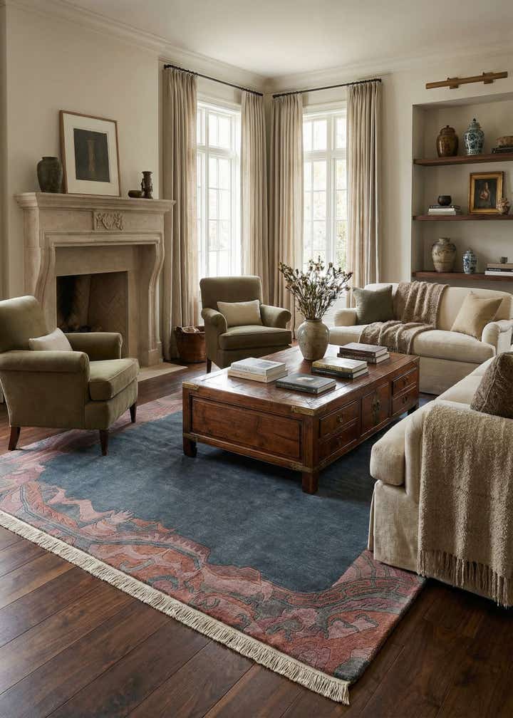 8' 5 x 11' 3 Hand Knotted Nepal Wool Rug