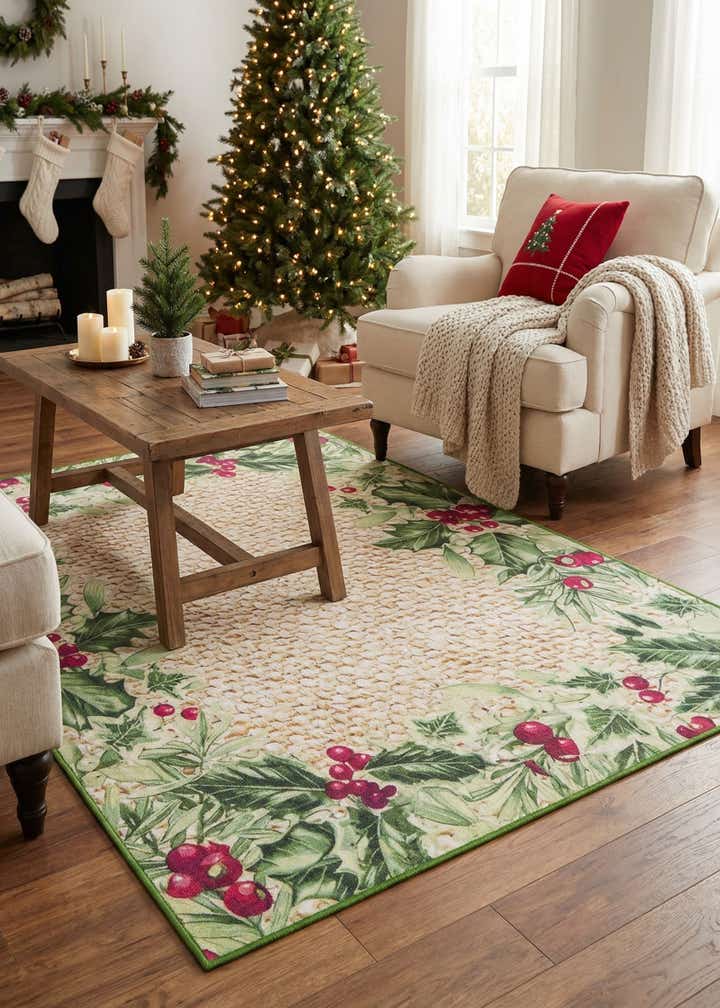 5' 3 x 8' Easy-Clean Jill Zarin Caribbean Indoor / Outdoor Rug