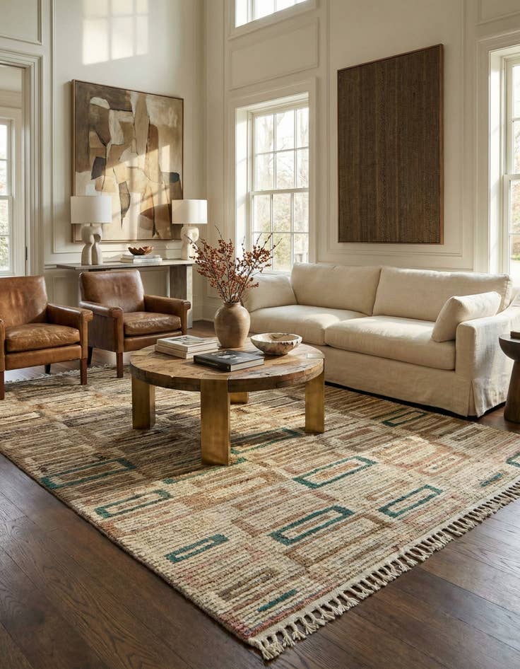 Detail image of 5' 4 x 8' 7  Hand Knotted Darya Wool Rug