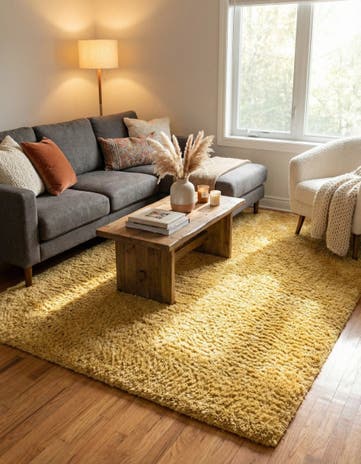 Yellow Everyday Shag Rug