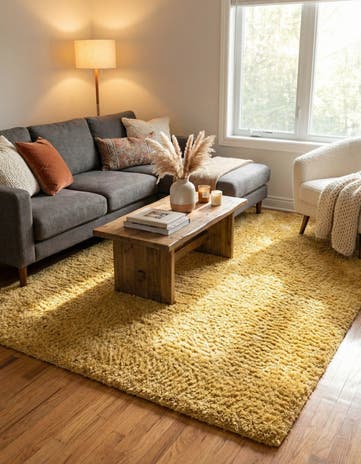 Yellow Everyday Shag Rug