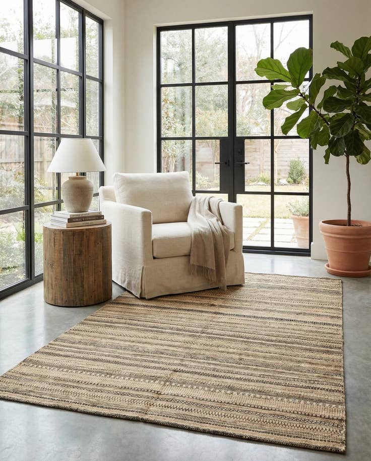 Detail image of 5' 6 x 8' 3 Hand Knotted Gabbeh Wool Rug