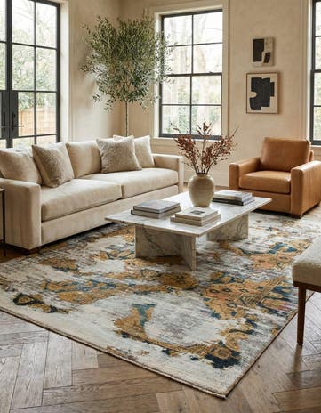 4' 3 x 6' 8 Hand Knotted Ultra Vintage Persian Wool Rug