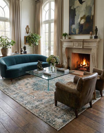9' x 11' 1 Hand Knotted Ultra Vintage Persian Wool Rug