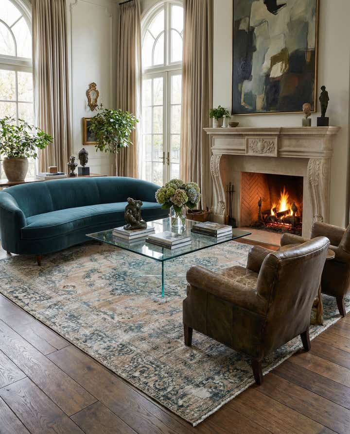 9' x 11' 1 Hand Knotted Ultra Vintage Persian Wool Rug