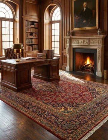 7' 7 x 10' 9 Kashan Wool Rug