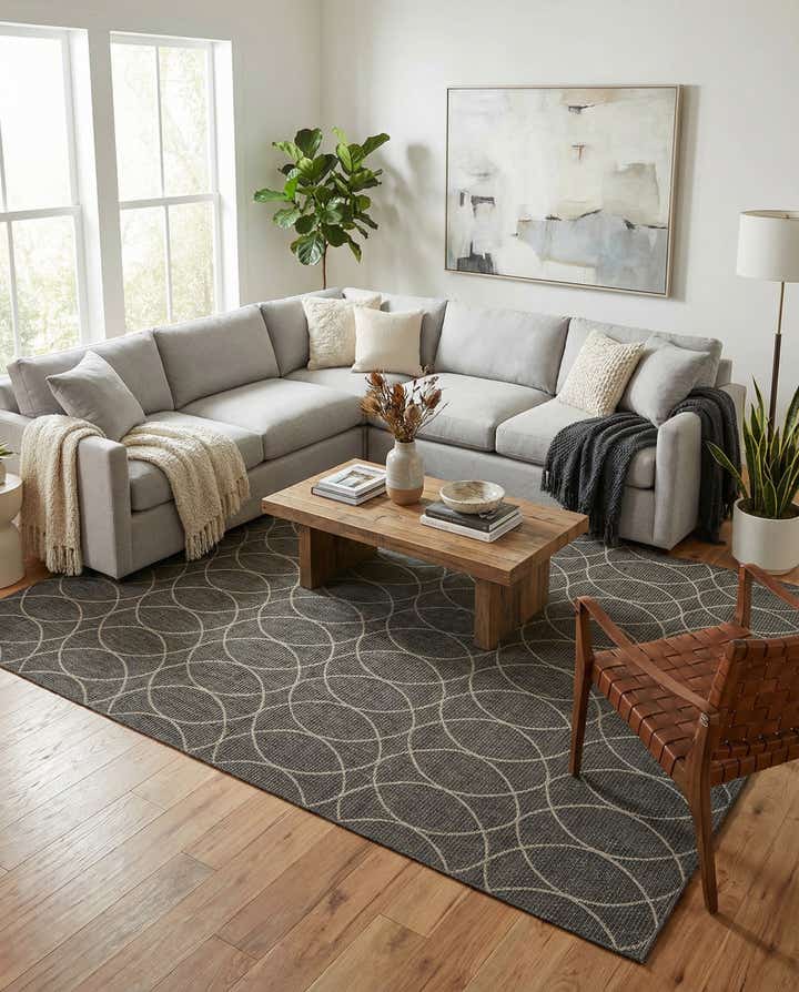 10' x 14' Easy-Clean Lattice Indoor / Outdoor Rug
