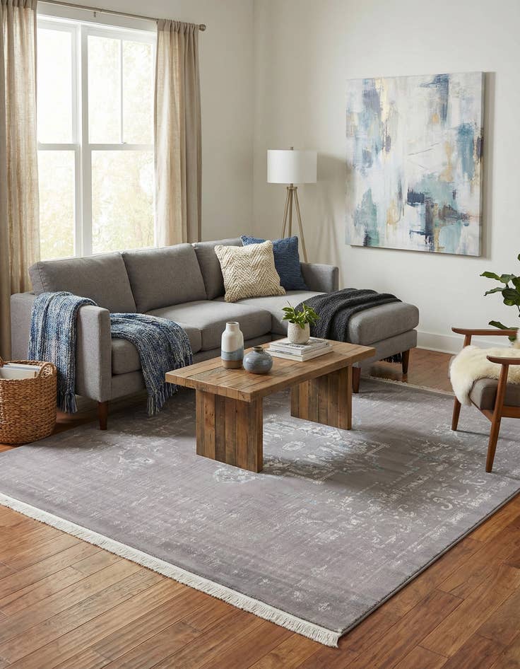 Detail image of  8' x 8' Modern Classical Square Rug