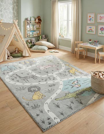 9' x 12' Animals Whimsy Kids Rug