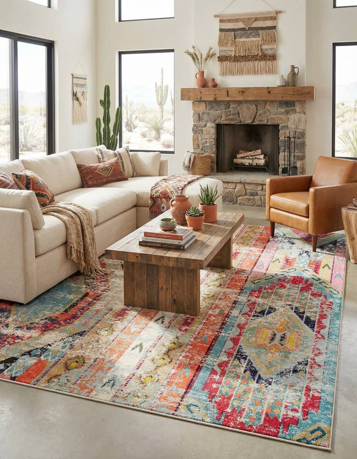 Detail image of  10' x 13'  Washable Mesa Rug