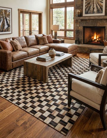 5' x 7' 11 Cowhide - Patchwork Rug