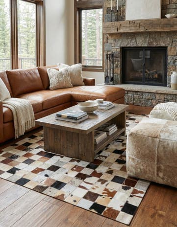 5' 4 x 7' 8 Cowhide Rug
