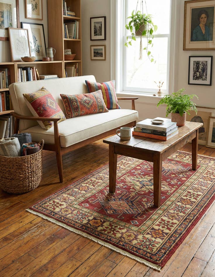 Detail image of 2' 8 x 4' 1  Hand Knotted Kazak Oriental Rug