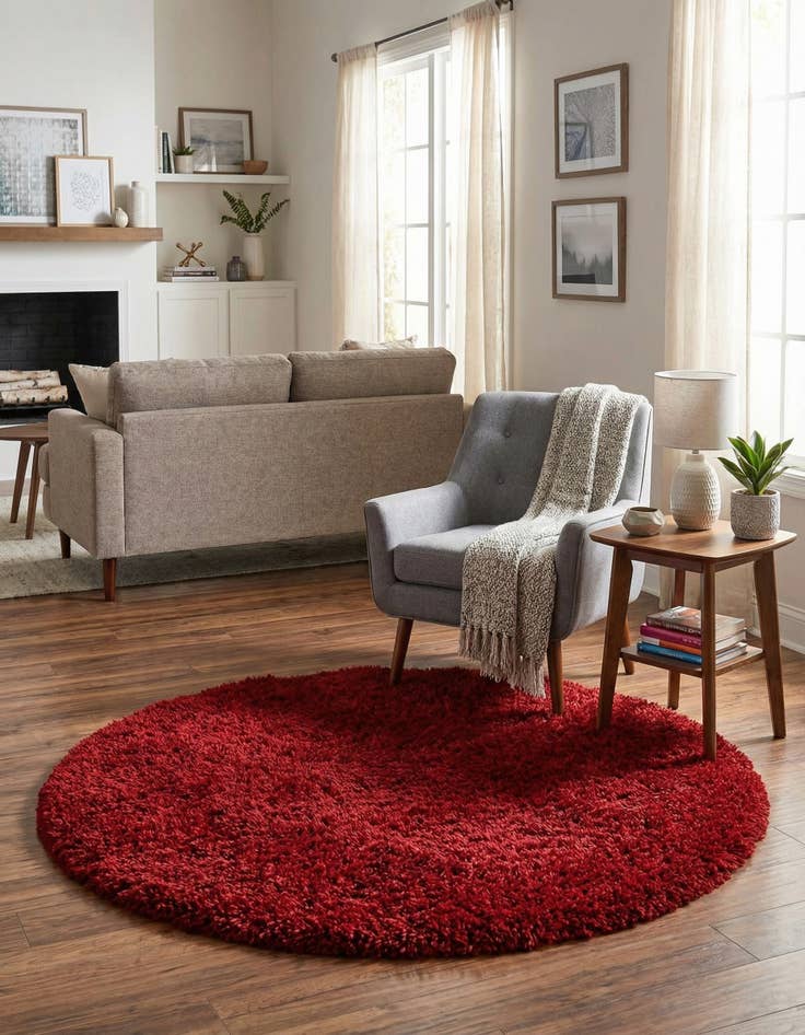 Detail image of  5' x 5' Infinity Shag Round Rug