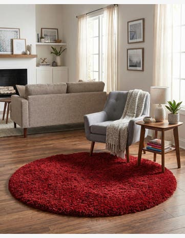 5' x 5' Infinity Shag Round Rug